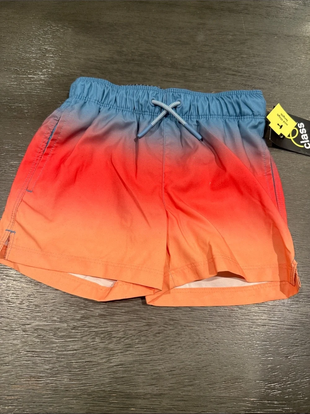 Pack 2 Short Swim Ombre Aqua to Charcoal & Blue to Coral Swim Trunks - Art Class